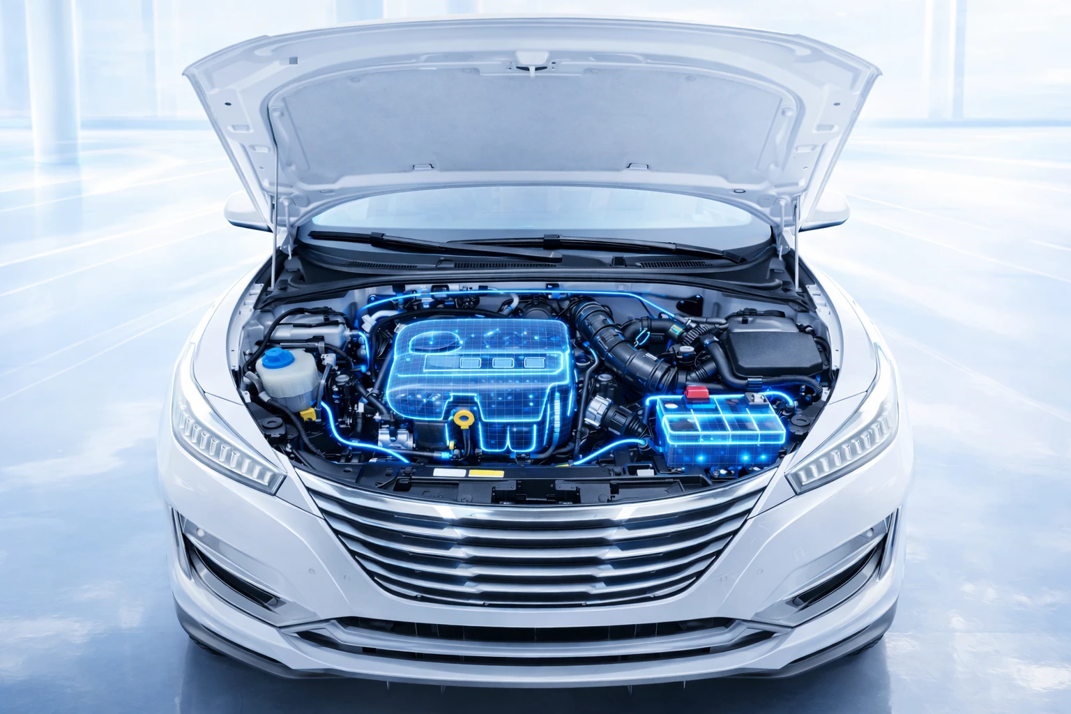 IE Under the hood Automotive Neon